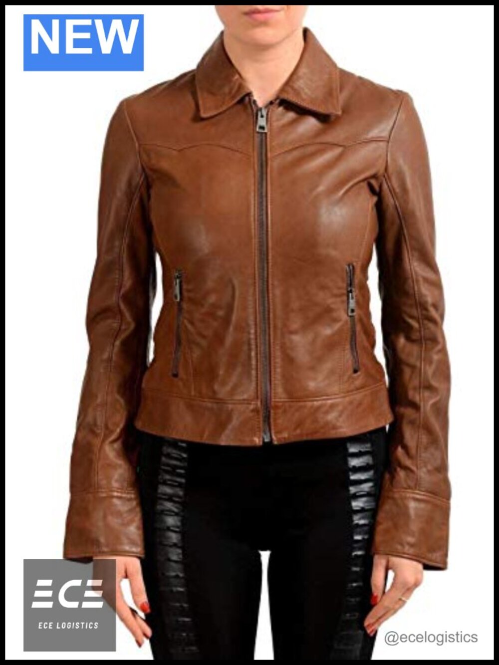 Women's Lambskin Leather Bomber Biker Jacket